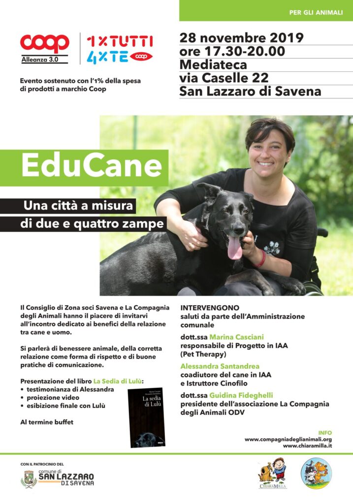 Locandina dell’evento EduCane, 28 novembre 2019